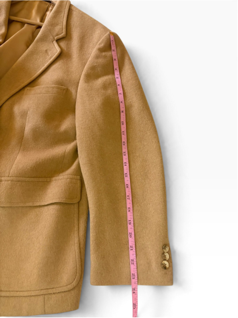 Vintage J.G. Hook Golden Anchor Camel Hair Blend Tan Blazer Sport Coat Men’s M - Picture 11 of 13